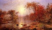 Albert Bierstadt Indian Summer on the Hudson River painting